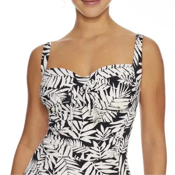 Bleu Rod Beattie Urban Oasis Tie Front Tankini Swim Top - Picture 2 of 7